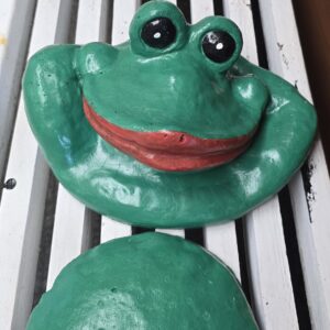 Painted 3 Piece Frog